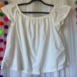 LEVIS on or off the shoulder white top size LARGE